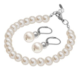 Set de Perlas de Río con Collar, Pulsera y Aretes Conjunto de Joyeria para Mujer